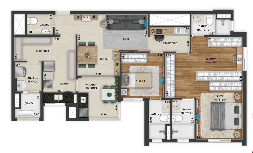 Apartamento à venda com 2 quartos, 78m² - Foto 26