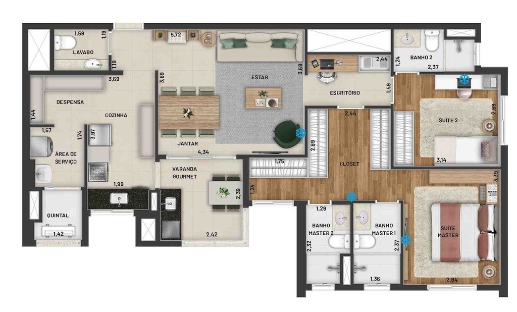 Apartamento à venda com 2 quartos, 78m² - Foto 24