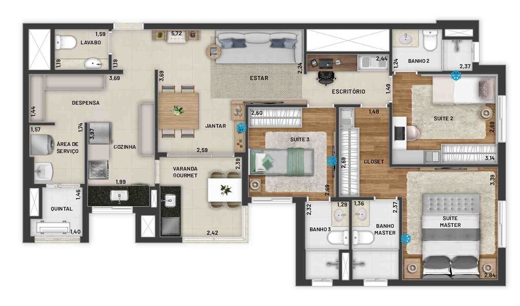 Apartamento à venda com 2 quartos, 78m² - Foto 22