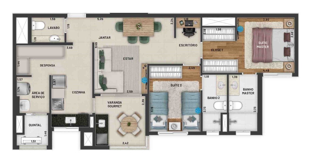 Apartamento à venda com 2 quartos, 78m² - Foto 21