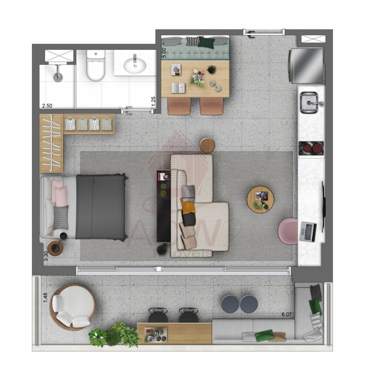 Apartamento à venda com 1 quarto, 43m² - Foto 13