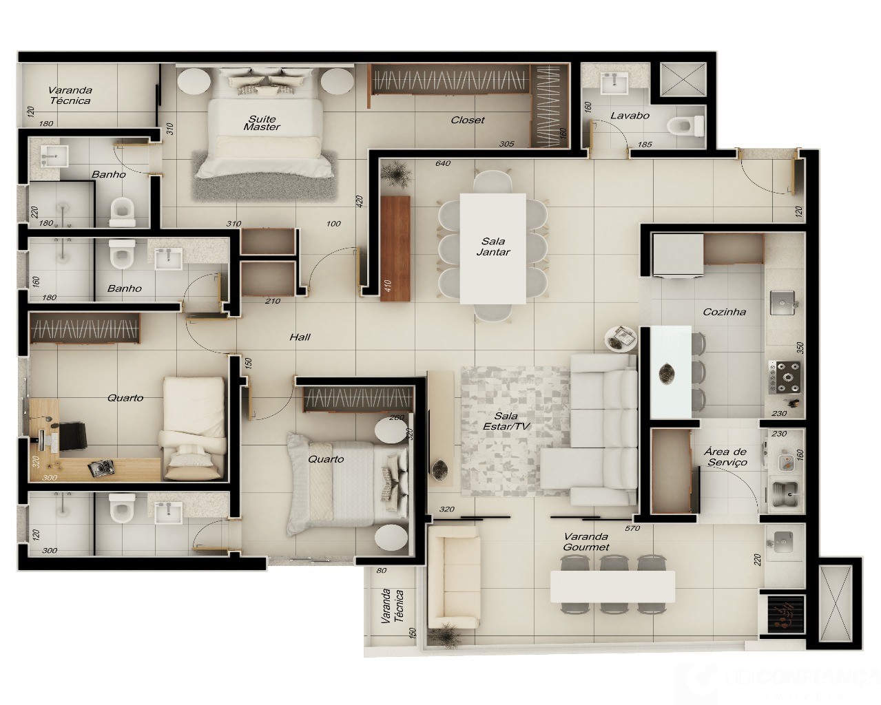 Apartamento à venda com 3 quartos, 116m² - Foto 8