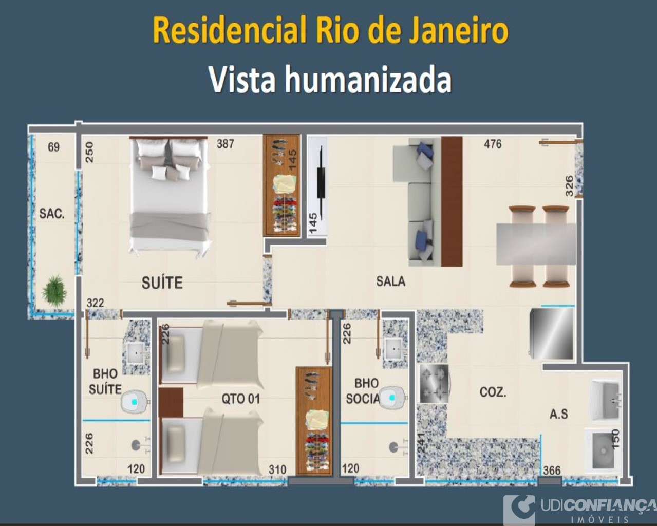 Apartamento à venda com 2 quartos, 50m² - Foto 2