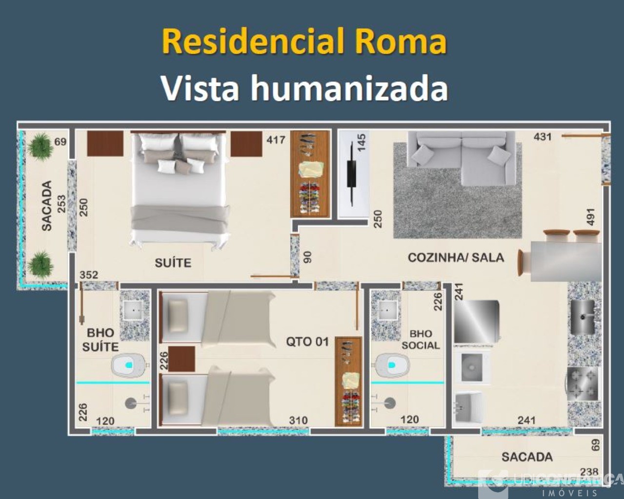 Apartamento à venda com 2 quartos, 50m² - Foto 2