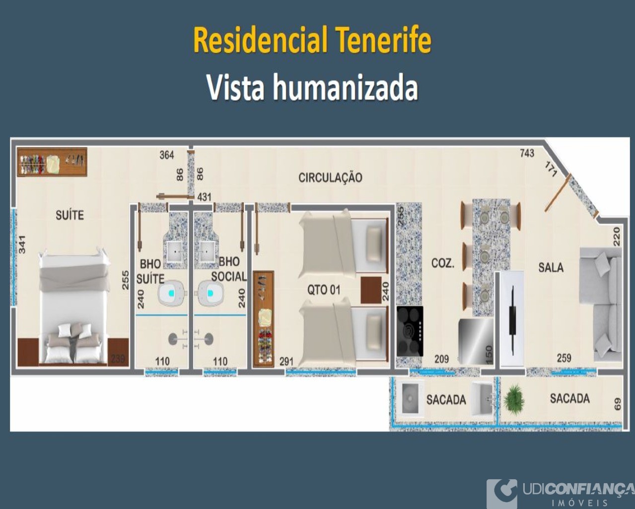 Apartamento à venda com 2 quartos, 50m² - Foto 2