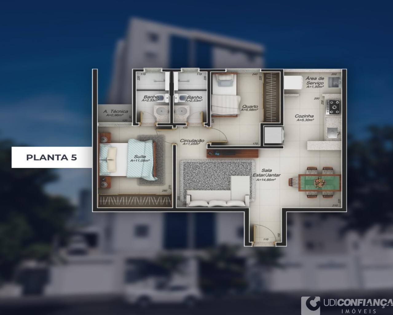 Apartamento à venda com 2 quartos, 51m² - Foto 4