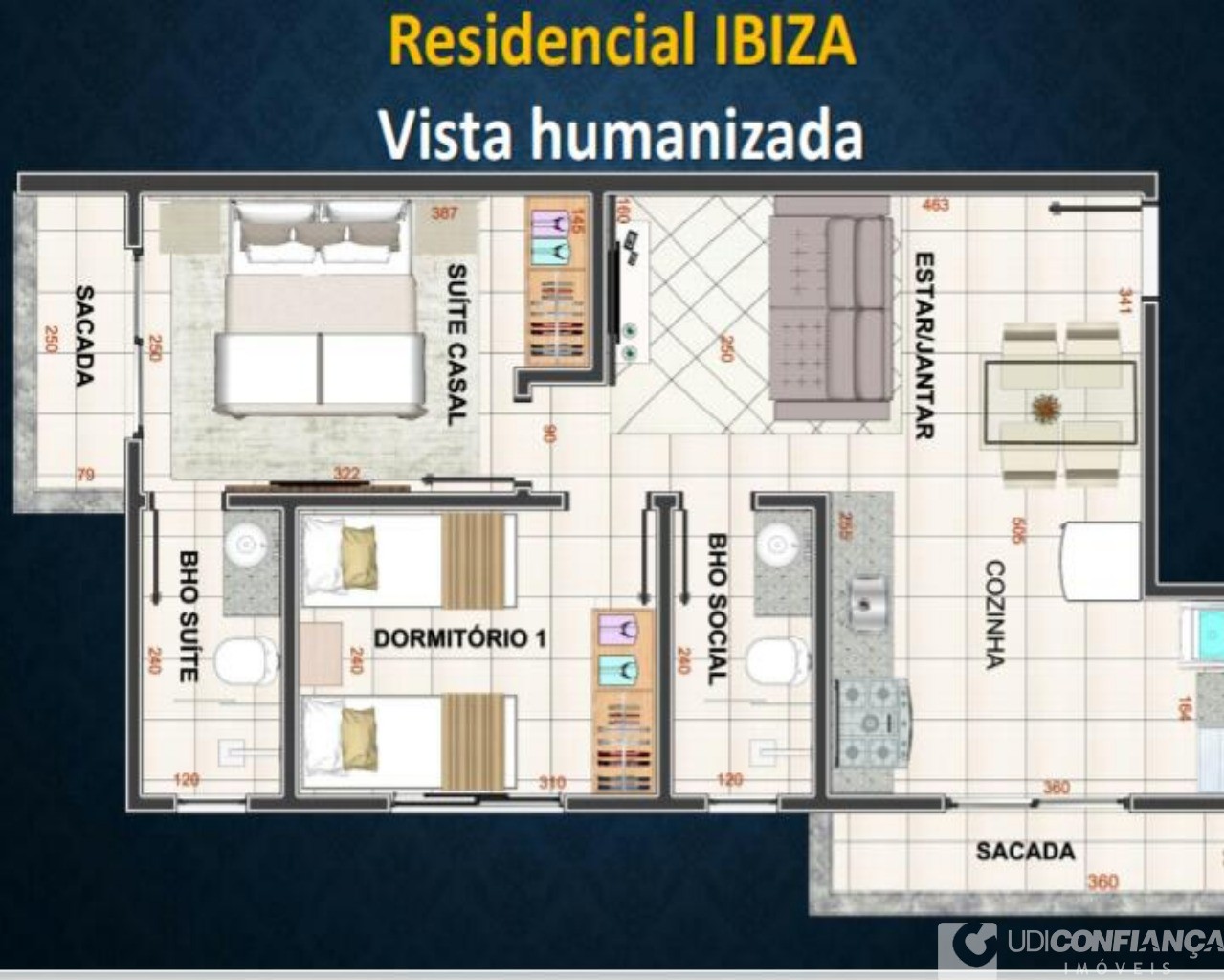 Apartamento à venda com 2 quartos, 55m² - Foto 2