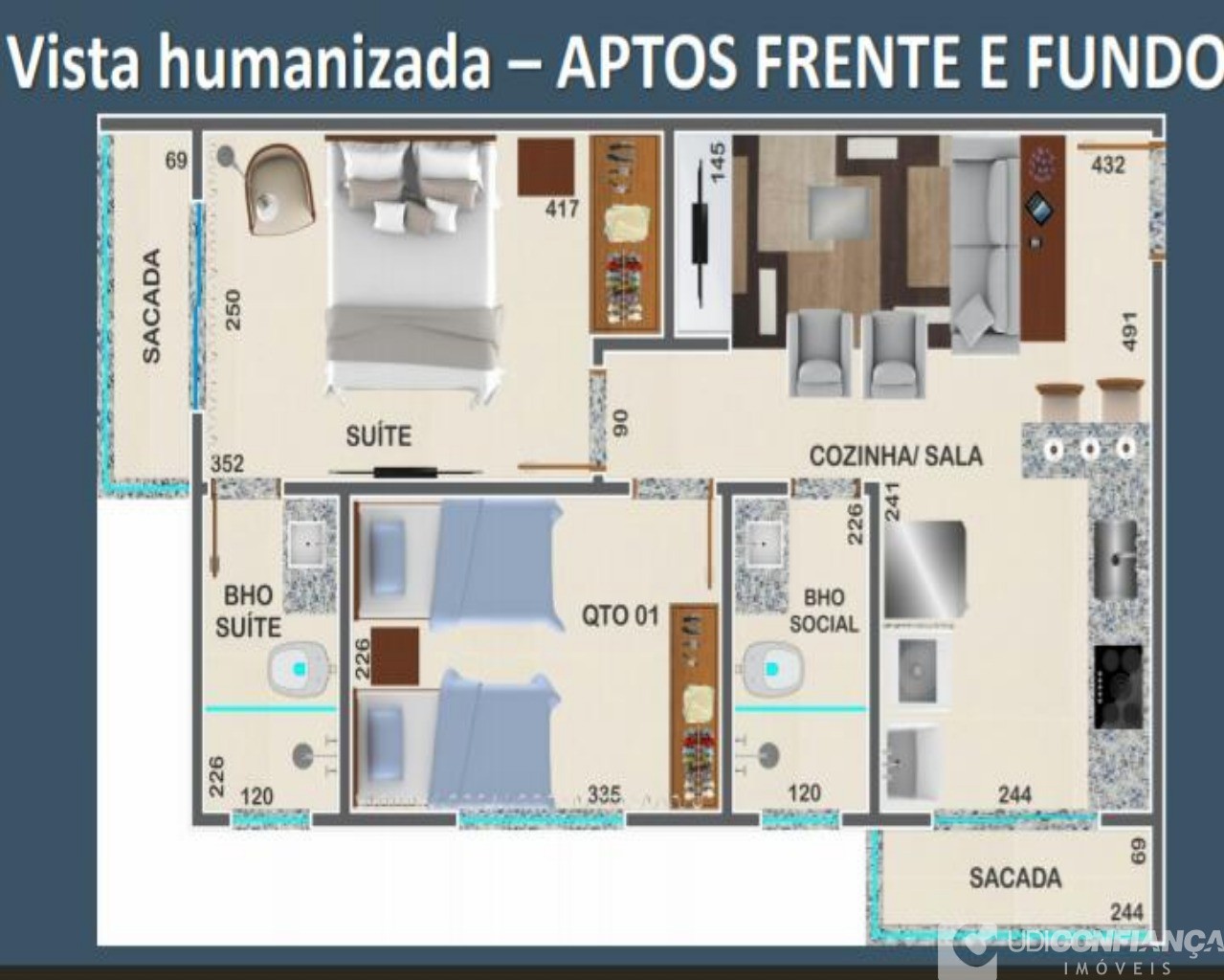 Apartamento à venda com 2 quartos, 49m² - Foto 2