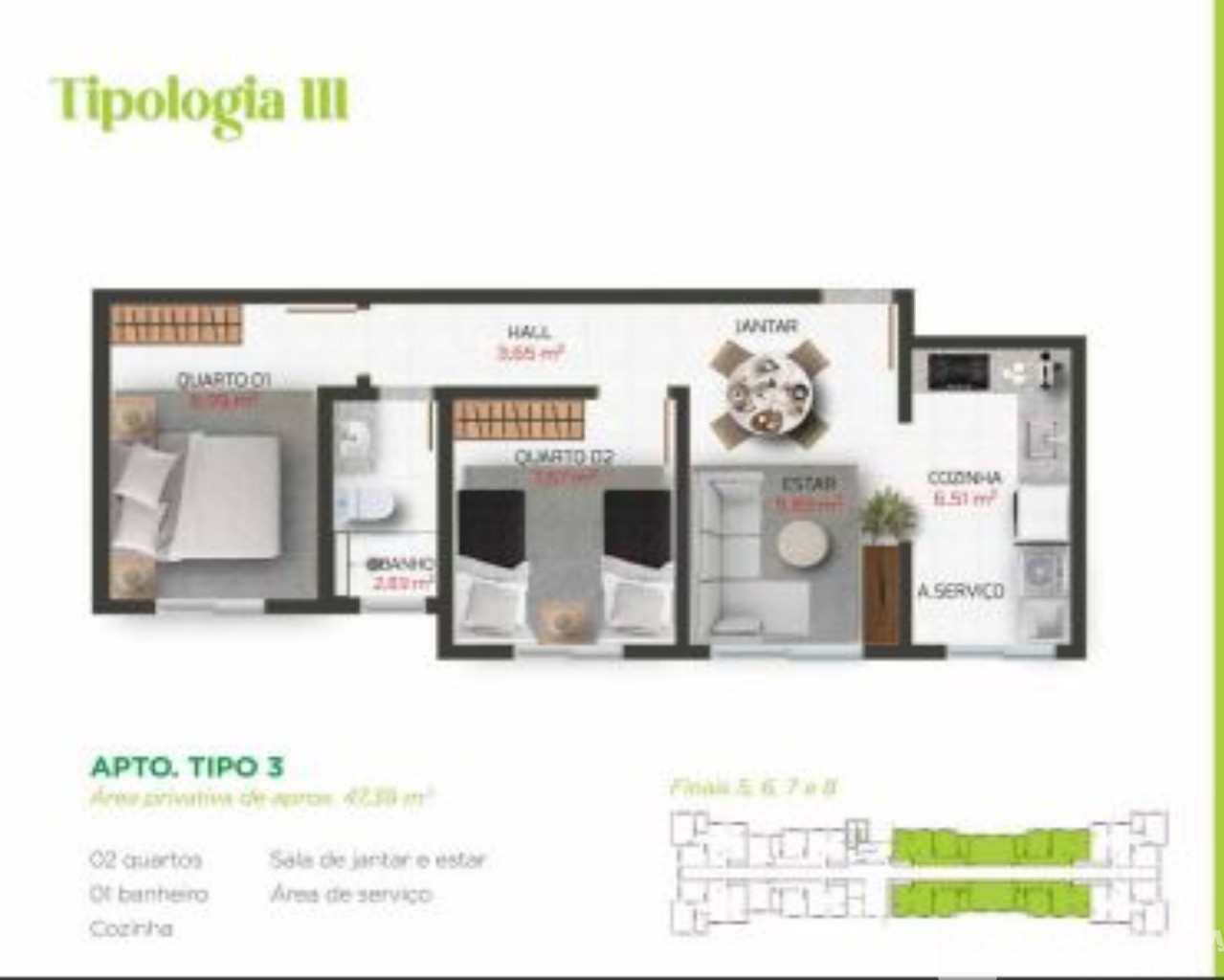 Apartamento à venda com 2 quartos, 47m² - Foto 10