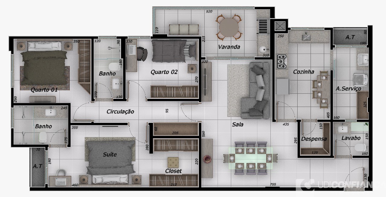 Apartamento à venda com 3 quartos, 123m² - Foto 5