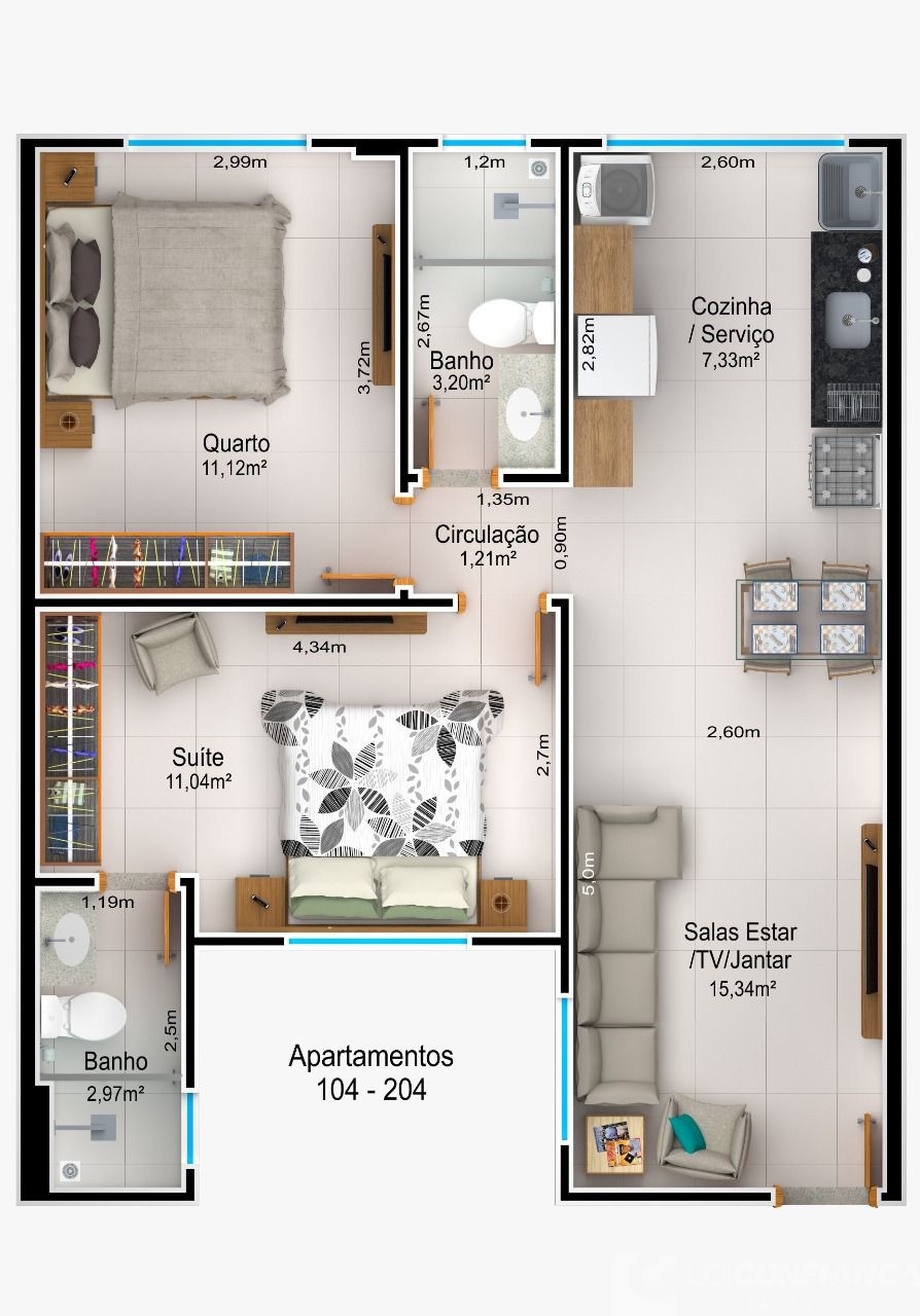 Apartamento à venda com 2 quartos, 53m² - Foto 10