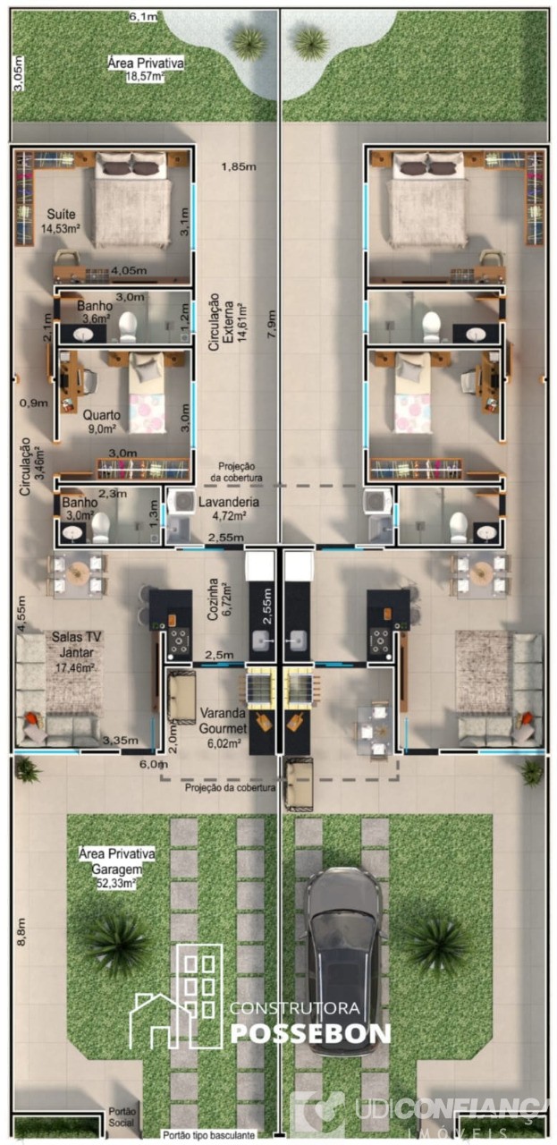 Casa à venda com 2 quartos, 71m² - Foto 2