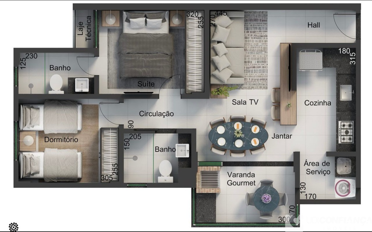 Apartamento à venda com 2 quartos, 59m² - Foto 7