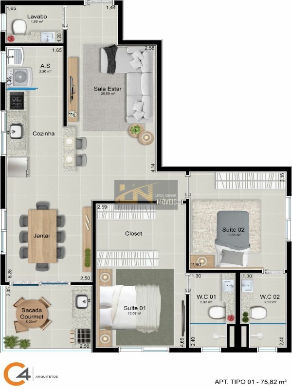 Apartamento à venda com 1 quarto, 40m² - Foto 19