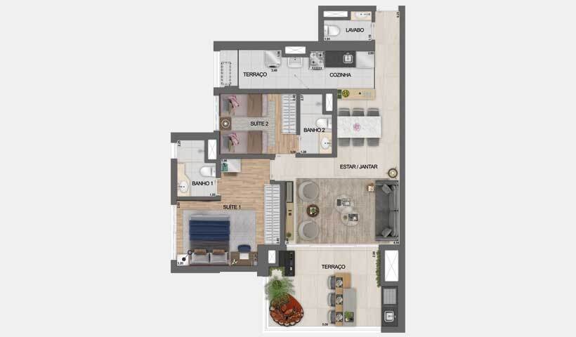 Apartamento à venda com 2 quartos, 73m² - Foto 49