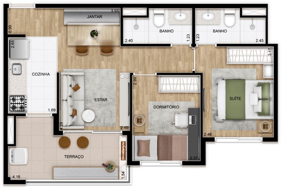 Apartamento à venda com 2 quartos, 54m² - Foto 21