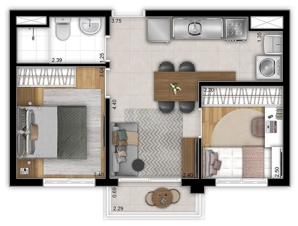 Apartamento à venda com 2 quartos, 49m² - Foto 30