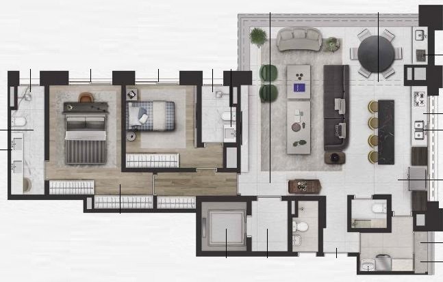 Apartamento à venda com 2 quartos, 195m² - Foto 16