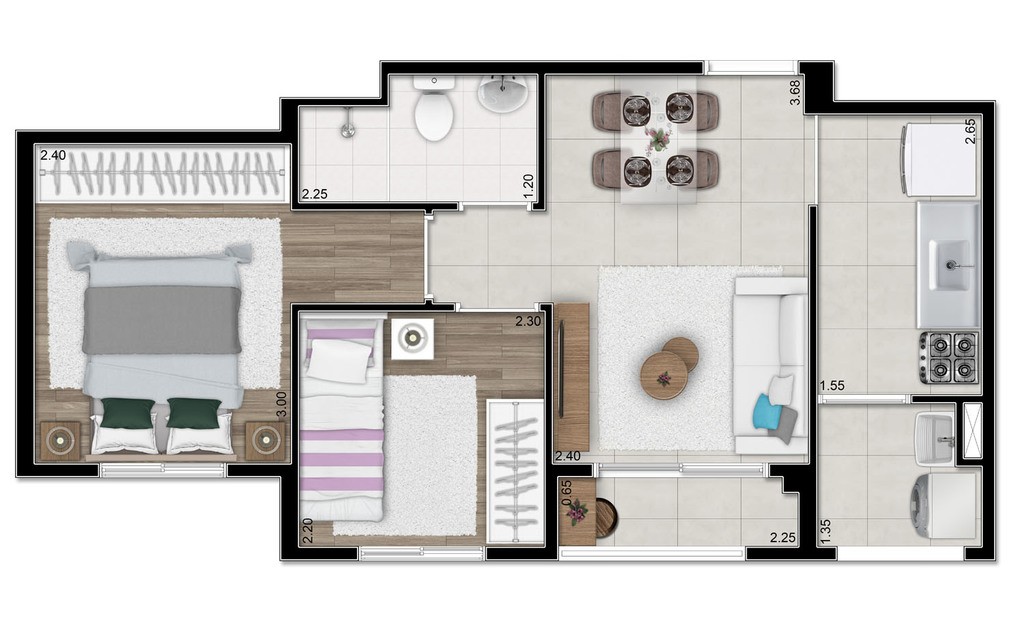 Apartamento, 2 quartos, 37 m² - Foto 11