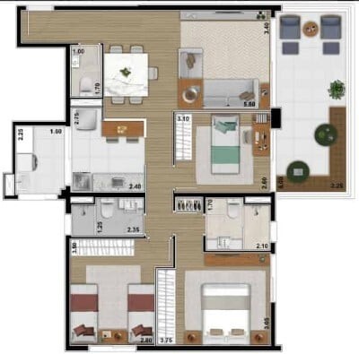 Apartamento à venda com 3 quartos, 132m² - Foto 21