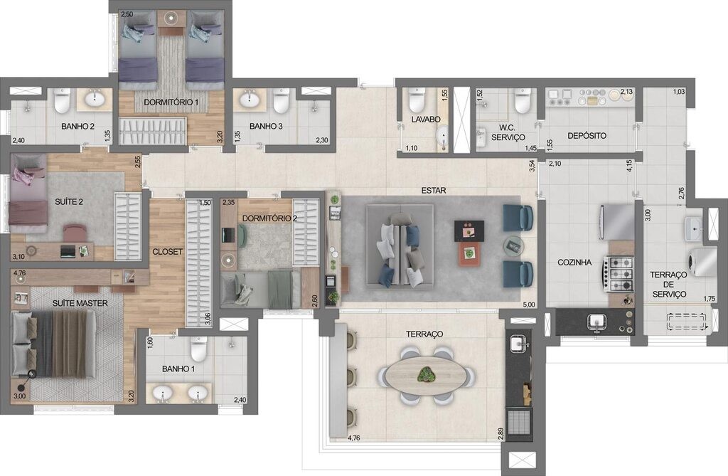 Apartamento à venda com 4 quartos, 145m² - Foto 14