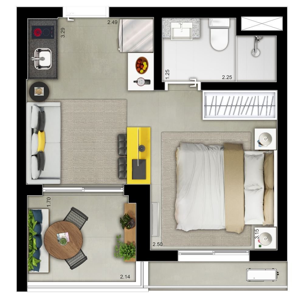 Apartamento, 1 quarto, 43 m² - Foto 14