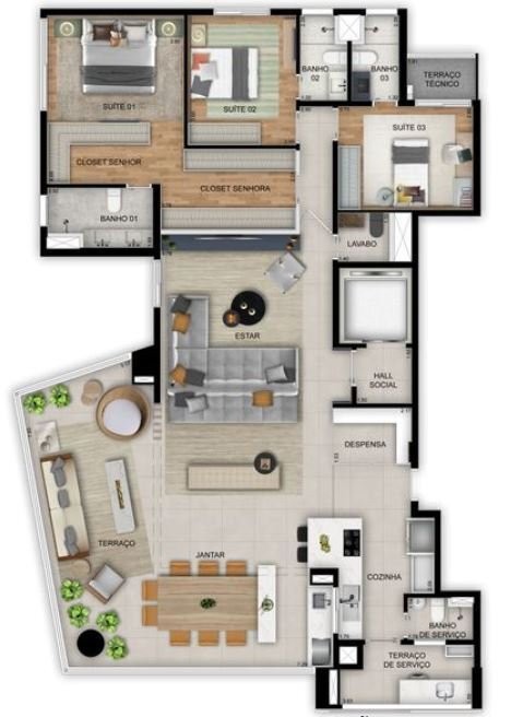 Apartamento à venda com 4 quartos, 195m² - Foto 19