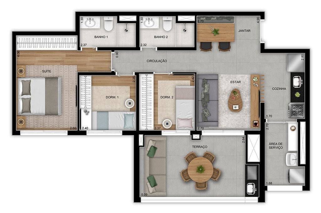 Apartamento à venda com 3 quartos, 206m² - Foto 26