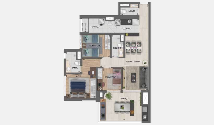 Apartamento, 3 quartos, 91 m² - Foto 48