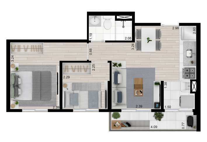 Apartamento à venda com 2 quartos, 41m² - Foto 25