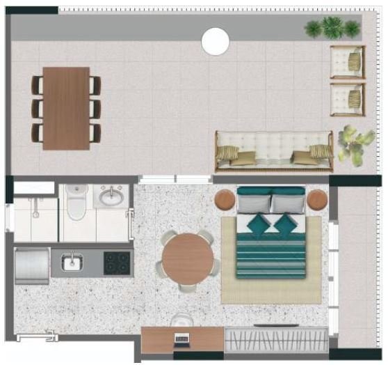 Apartamento, 1 quarto, 46 m² - Foto 21