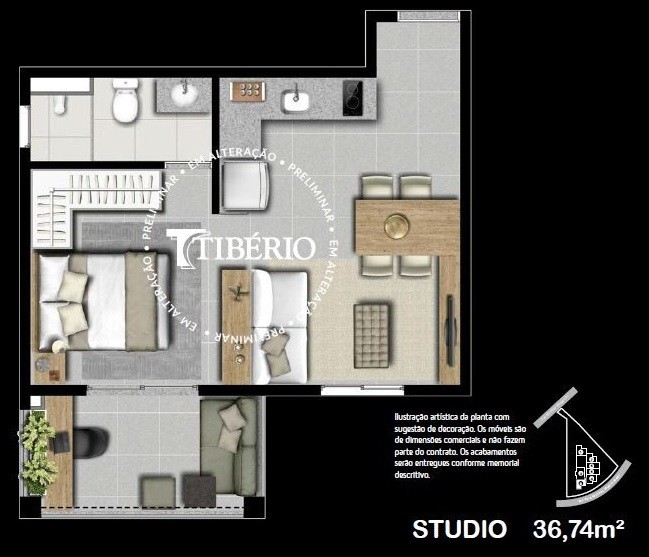 Kitnet-Studio, 30 m² - Foto 18