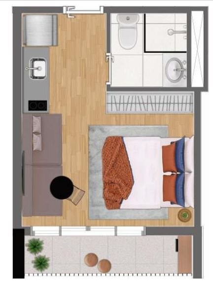 Apartamento, 1 quarto, 58 m² - Foto 15