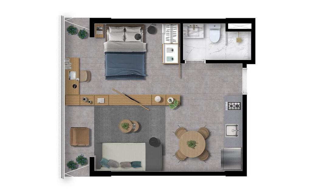 Apartamento à venda com 1 quarto, 34m² - Foto 19