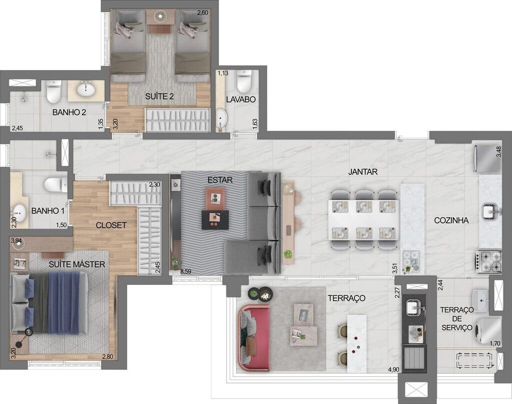 Apartamento à venda com 4 quartos, 130m² - Foto 13