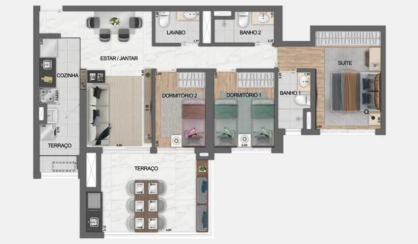 Apartamento, 3 quartos, 91 m² - Foto 46