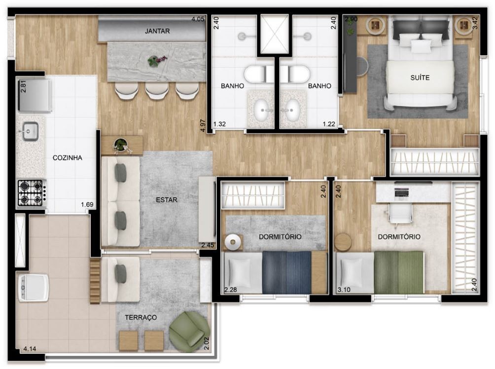 Apartamento à venda com 3 quartos, 67m² - Foto 23