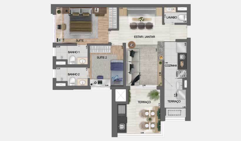 Apartamento à venda com 2 quartos, 73m² - Foto 45