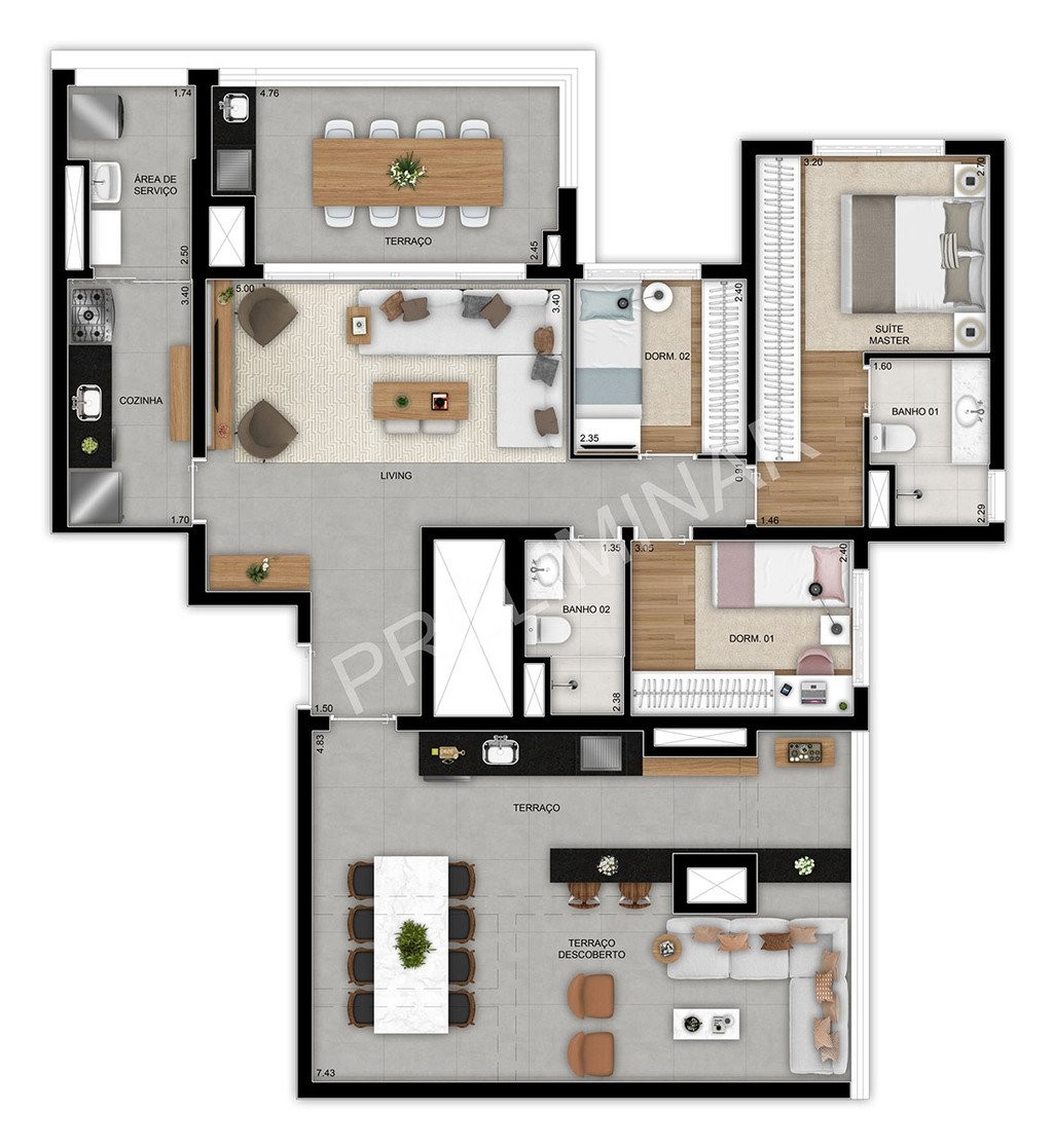 Apartamento à venda com 2 quartos, 102m² - Foto 15