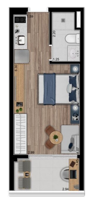 Apartamento à venda com 2 quartos, 43m² - Foto 19