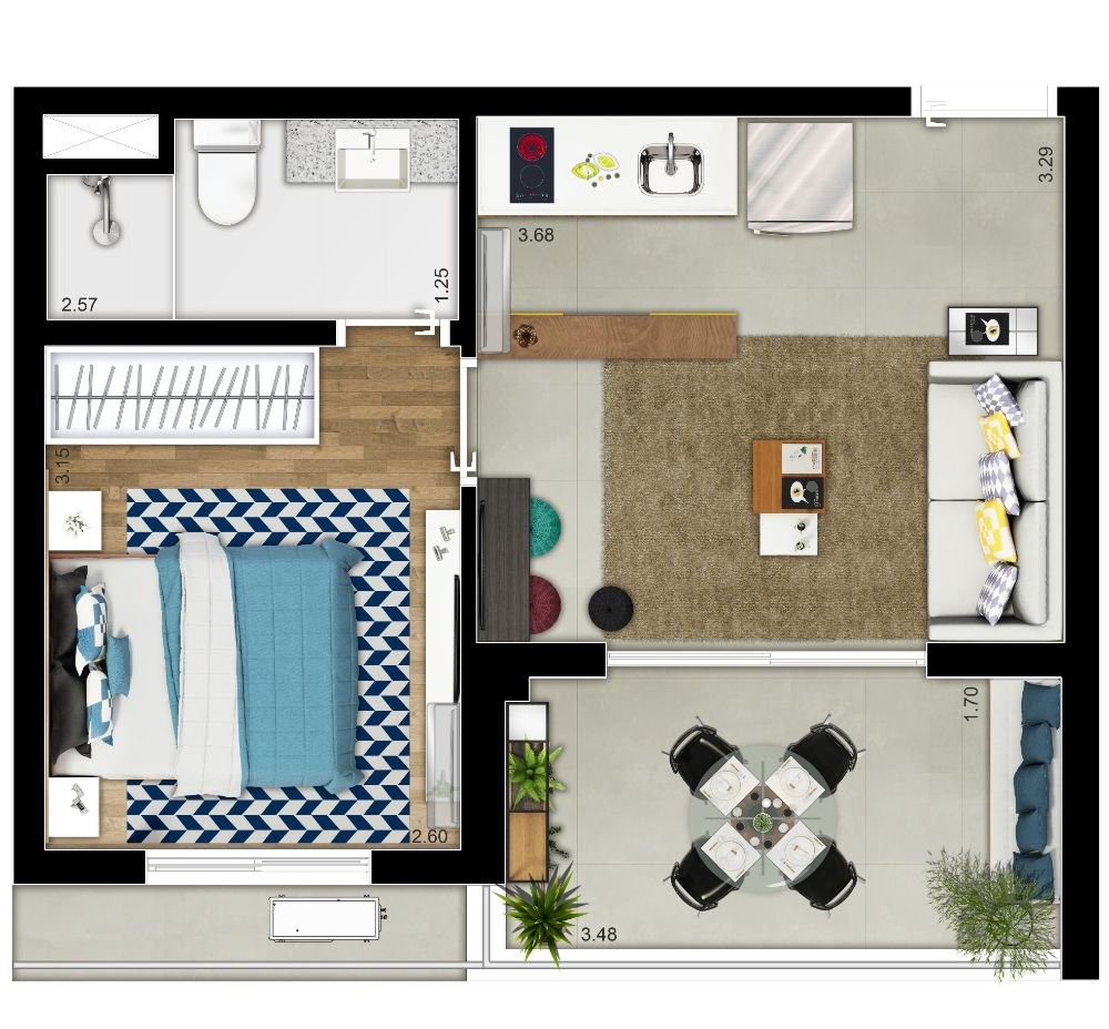 Apartamento, 1 quarto, 43 m² - Foto 15