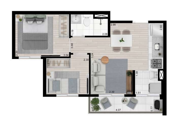 Apartamento à venda com 2 quartos, 41m² - Foto 23