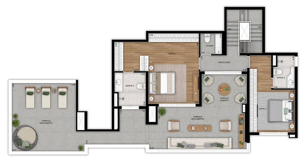 Apartamento à venda com 3 quartos, 206m² - Foto 35