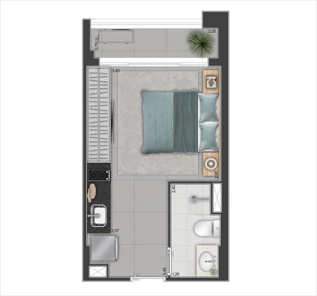 Apartamento, 1 quarto, 24 m² - Foto 16