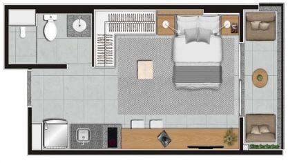 Apartamento, 1 quarto, 24 m² - Foto 20