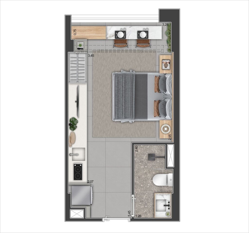 Apartamento, 1 quarto, 24 m² - Foto 15