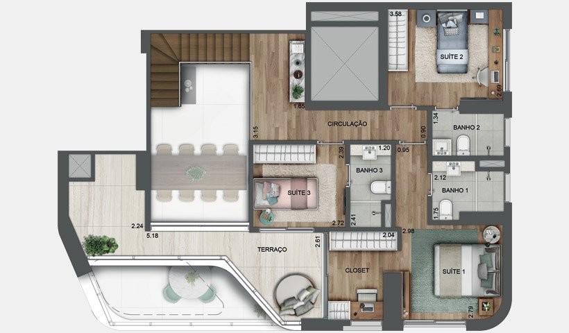 Apartamento à venda com 3 quartos, 162m² - Foto 54