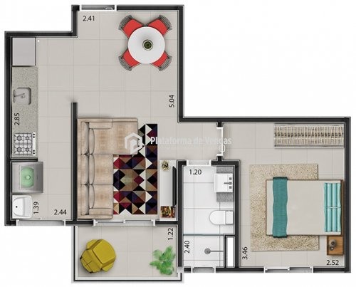 Apartamento à venda com 2 quartos, 52m² - Foto 8