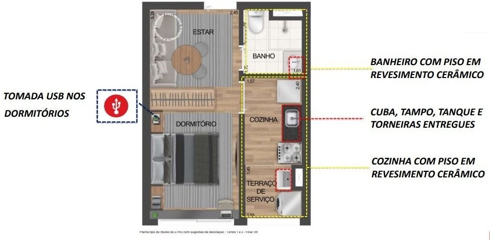 Apartamento à venda com 1 quarto, 30m² - Foto 10