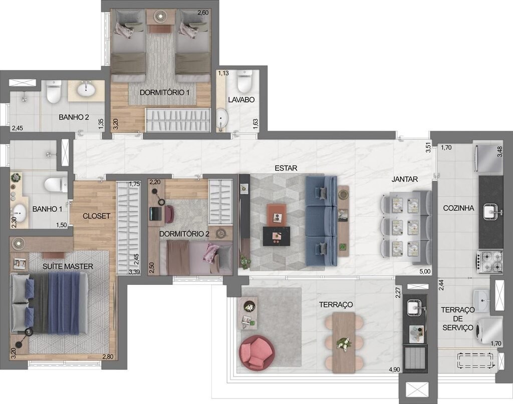 Apartamento à venda com 4 quartos, 130m² - Foto 12